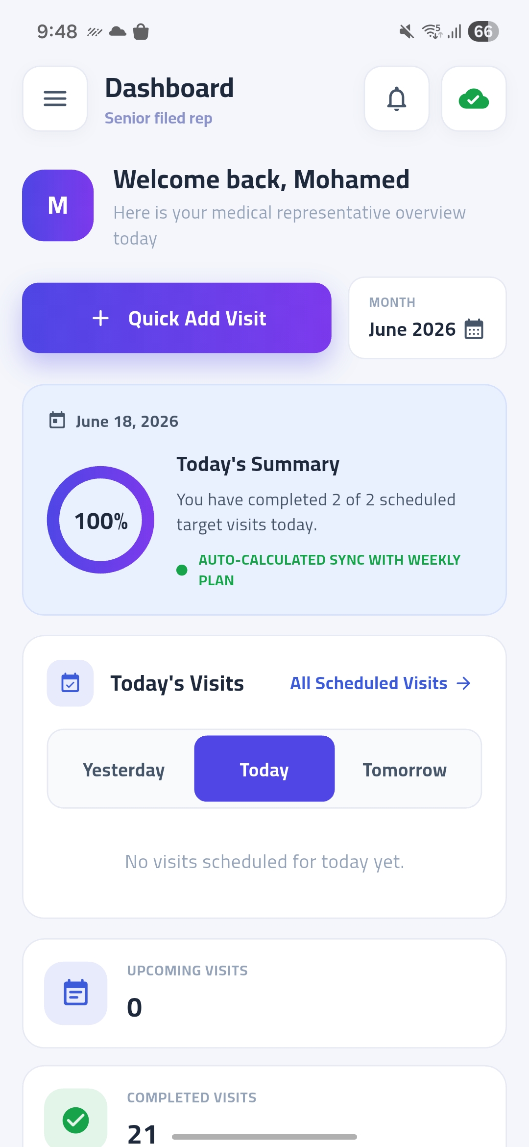 Your day at a glance